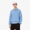 Sweats à col polo en coton côtelé pour homme