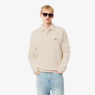 Sweats à col polo en coton côtelé pour homme