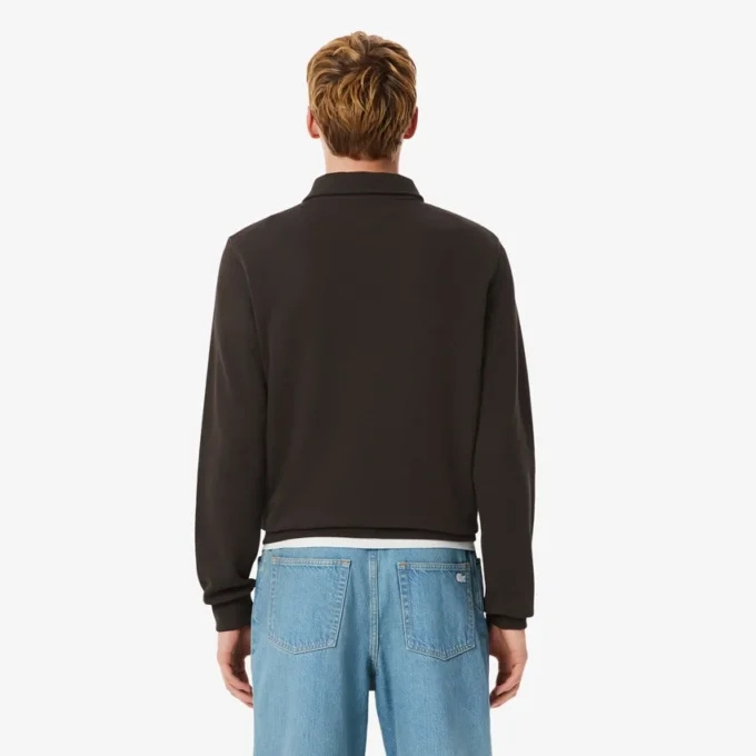 Sweats à col polo en coton côtelé pour homme