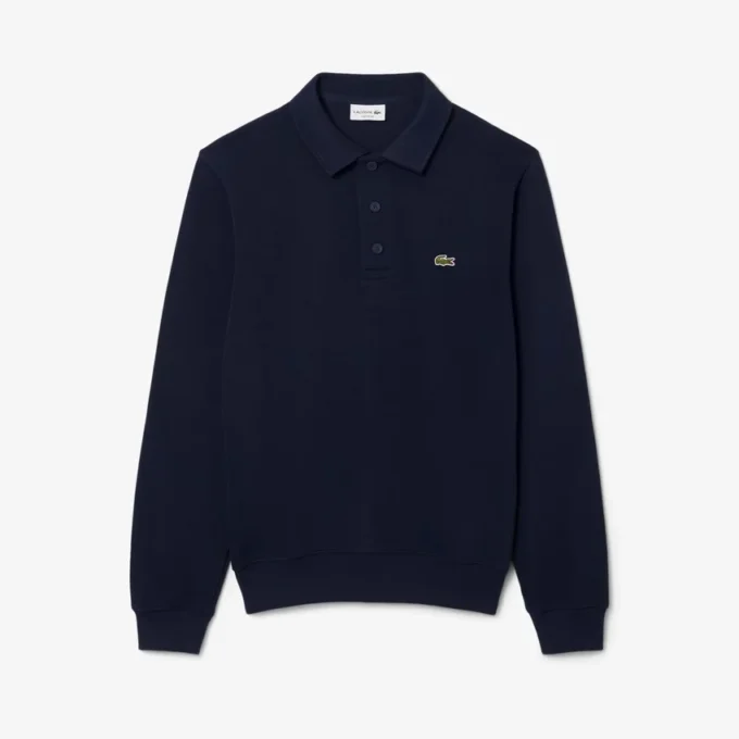Sweats à col polo en coton côtelé pour homme