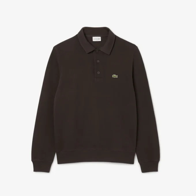 Sweats à col polo en coton côtelé pour homme