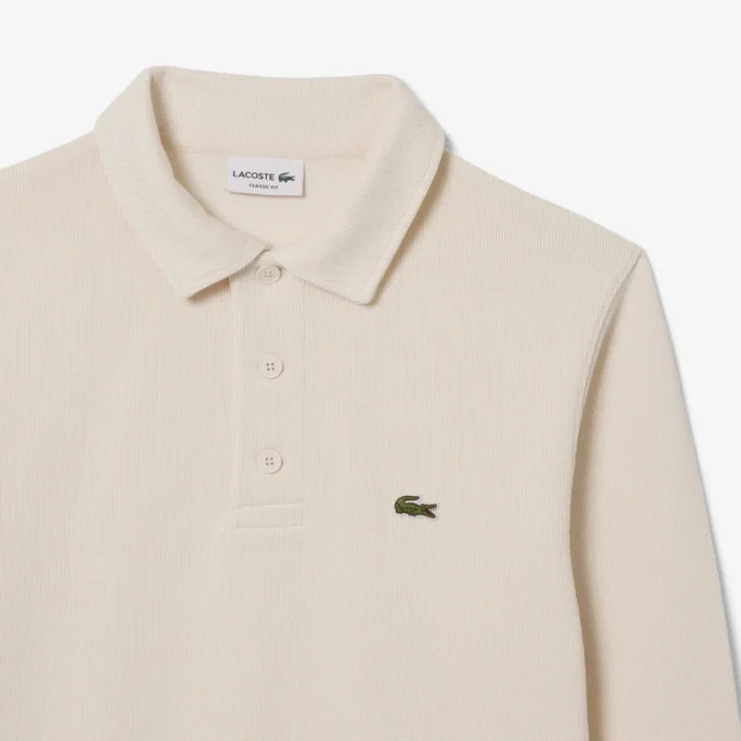 Sweats à col polo en coton côtelé pour homme