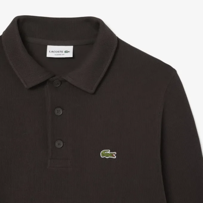 Sweats à col polo en coton côtelé pour homme