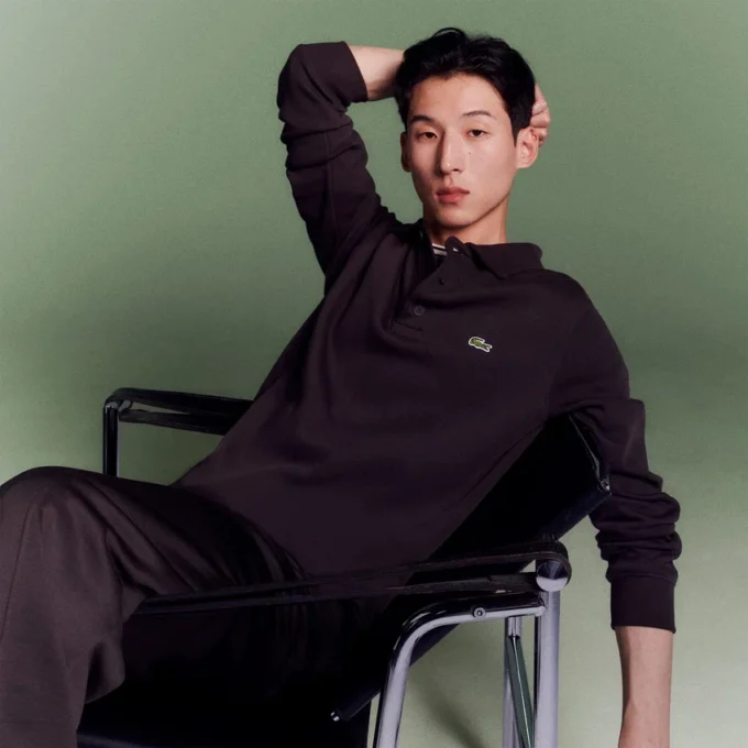 Sweats à col polo en coton côtelé pour homme
