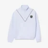 Sweats à col zippé en piqué coupe ample pour homme