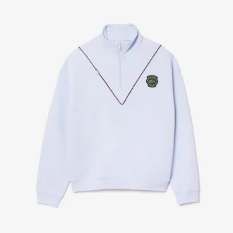 Sweats à col zippé en piqué coupe ample pour homme