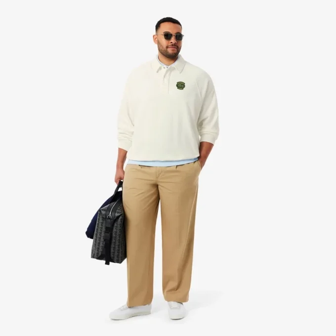 Sweats en molleton à col polo coupe ample pour homme