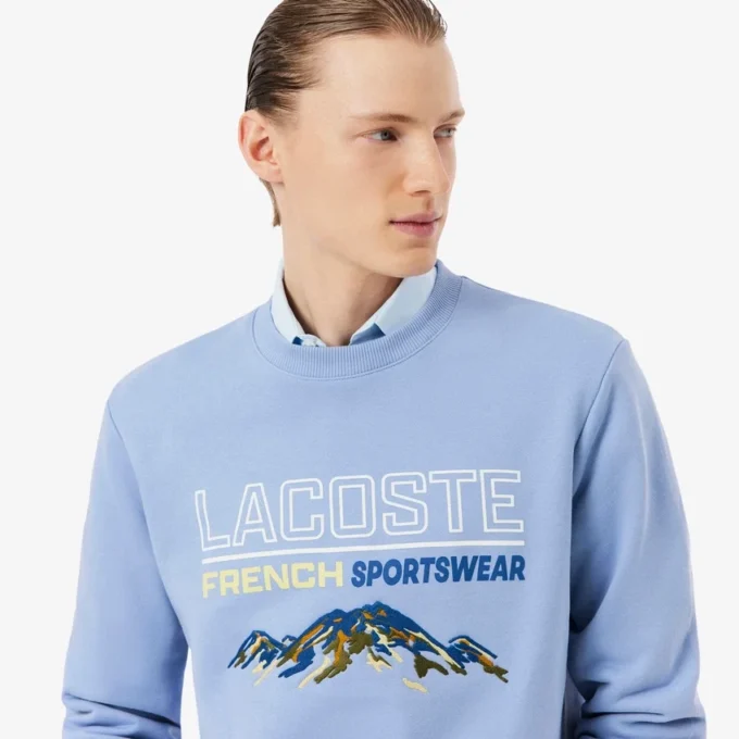 Sweats en molleton à motif brodé pour homme