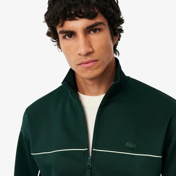 Sweats en molleton zippés effet satiné pour homme