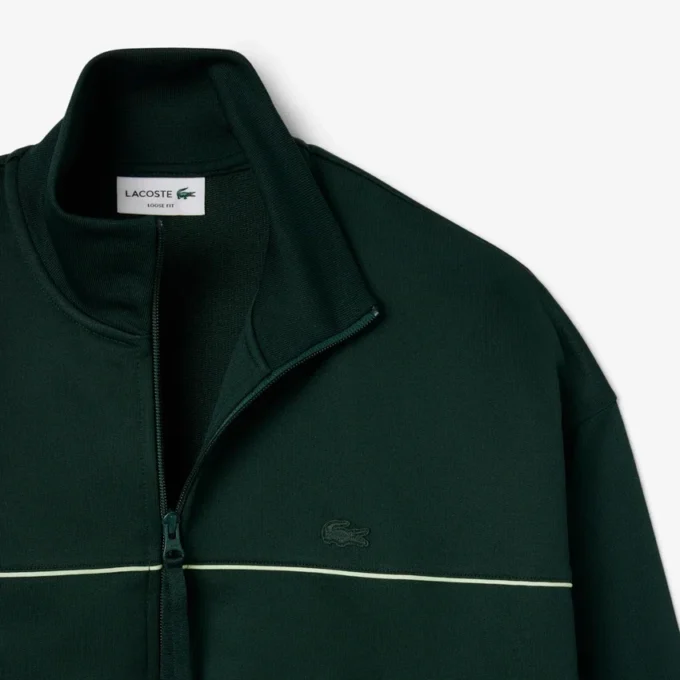 Sweats en molleton zippés effet satiné pour homme
