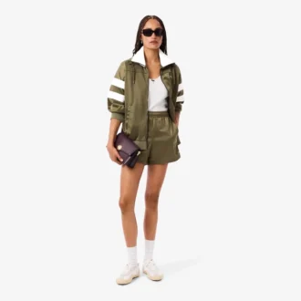 Sweats oversize en satin à rayures pointelles pour femme