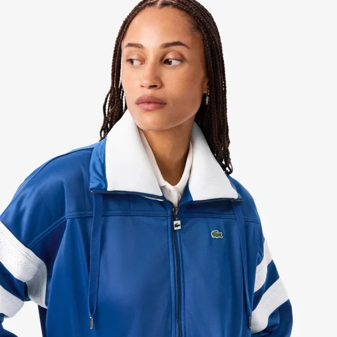 Sweats oversize en satin à rayures pointelles pour femme Sweats oversize en satin à rayures pointelles pour femme