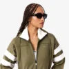 Sweats oversize en satin à rayures pointelles pour femme Sweats oversize en satin à rayures pointelles pour femme