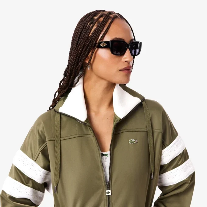 Sweats oversize en satin à rayures pointelles pour femme Sweats oversize en satin à rayures pointelles pour femme