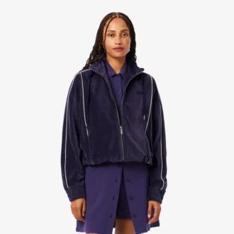 Sweats oversize en velours à fermeture éclair pour femme