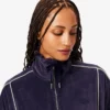 Sweats oversize en velours à fermeture éclair pour femme Sweats oversize en velours à fermeture éclair pour femme