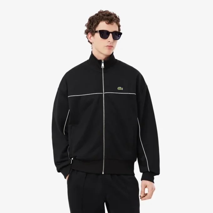 Sweats zippés avec bordures contrastées Sweats zippés avec bordures contrastées