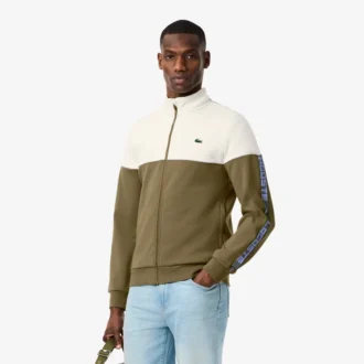 Sweats zippés à blocs de couleur pour homme