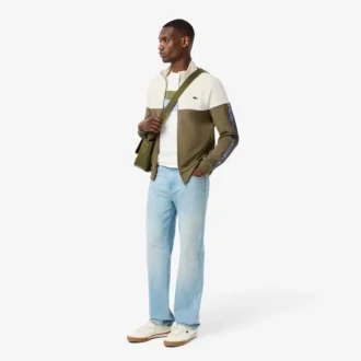 Sweats zippés à blocs de couleur pour homme