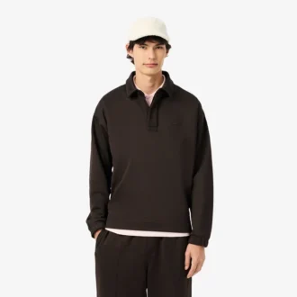 Sweatshirt polo en molleton coupe ample pour homme