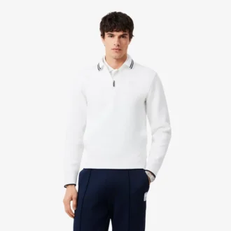 Sweatshirt zippé à col polo Tennis Heritage