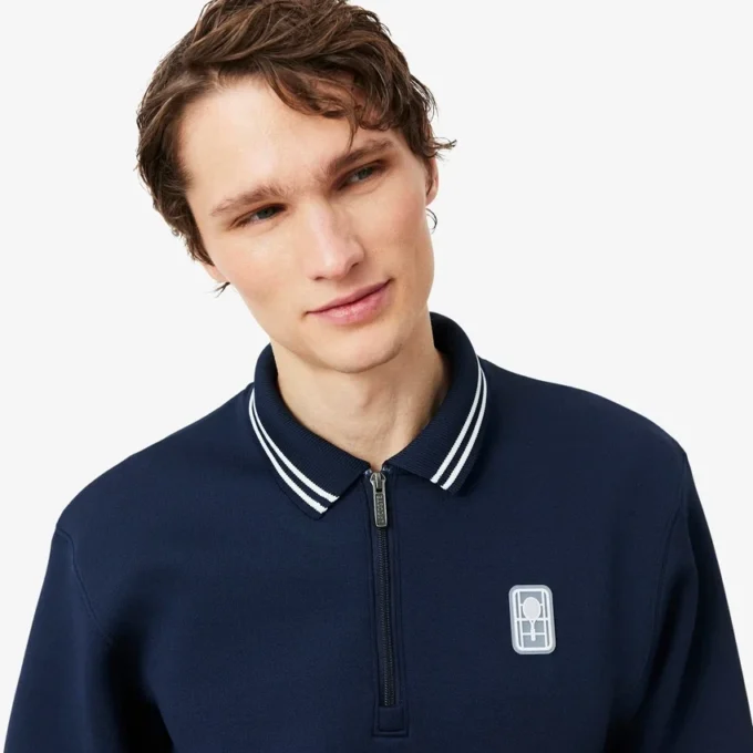 Sweatshirt zippé à col polo Tennis Heritage Sweatshirt zippé à col polo Tennis Heritage