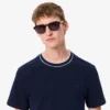 T-shirt à col rayé en piqué stretch pour homme T-shirt à col rayé en piqué stretch pour homme