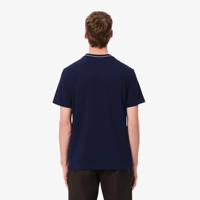 T-shirt à col rayé en piqué stretch pour homme T-shirt à col rayé en piqué stretch pour homme