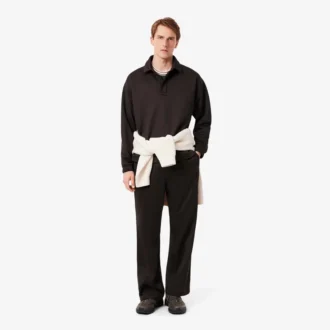T-shirt à col rayé pour homme, fabriqué en France