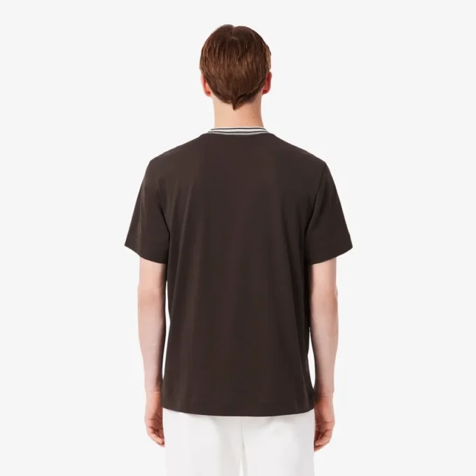 T-shirt à col rayé pour homme, fabriqué en France