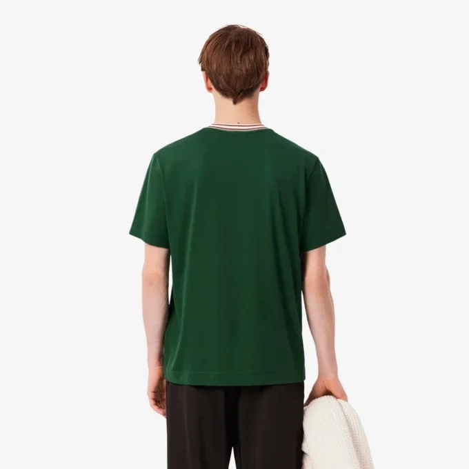 T-shirt à col rayé pour homme, fabriqué en France