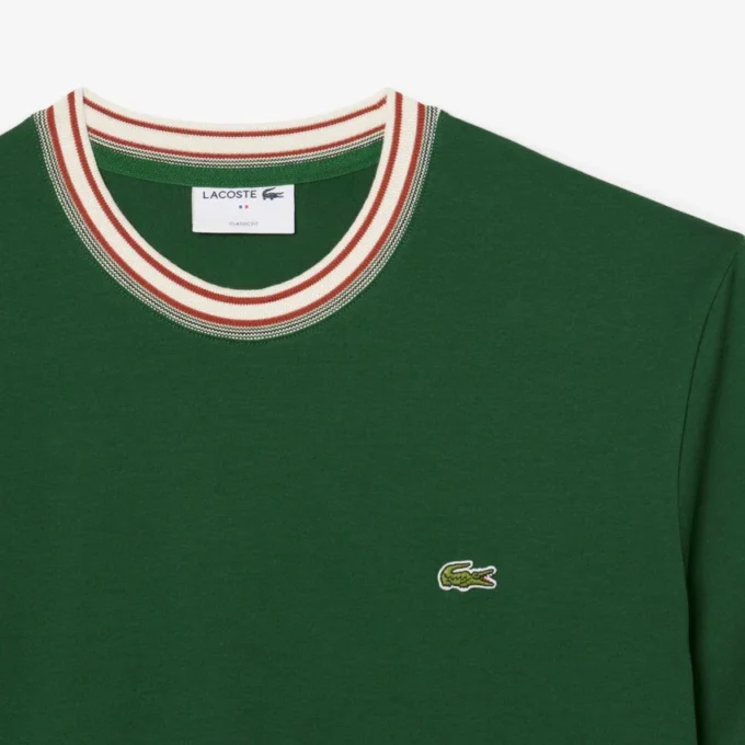 T-shirt à col rayé pour homme, fabriqué en France