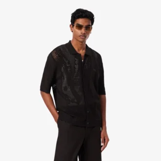 T-shirt Crocodile en maille ajourée