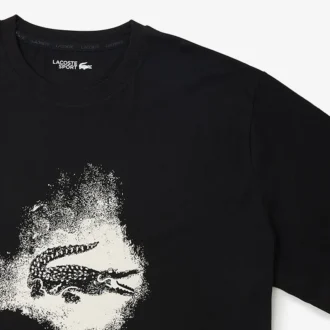 T-shirt de sport Crocodile pour homme, coupe longue