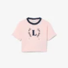 T-shirt en coton avec écusson contrasté T-shirt en coton avec écusson contrasté