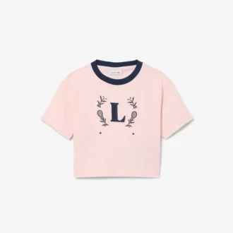 T-shirt en coton avec écusson contrasté