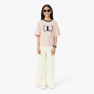T-shirt en coton avec écusson contrasté