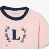 T-shirt en coton avec écusson contrasté T-shirt en coton avec écusson contrasté