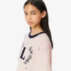 T-shirt en coton avec écusson contrasté T-shirt en coton avec écusson contrasté