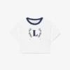 T-shirt en coton avec écusson contrasté T-shirt en coton avec écusson contrasté