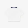 T-shirt en coton avec écusson contrasté T-shirt en coton avec écusson contrasté