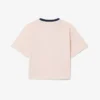 T-shirt en coton avec écusson contrasté T-shirt en coton avec écusson contrasté