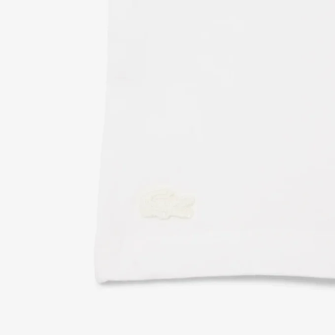 T-shirt en coton avec écusson contrasté T-shirt en coton avec écusson contrasté