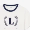 T-shirt en coton avec écusson contrasté T-shirt en coton avec écusson contrasté