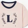 T-shirt en coton avec écusson contrasté T-shirt en coton avec écusson contrasté