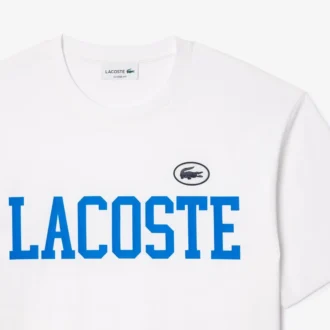 T-shirt en coton avec écusson contrasté pour homme