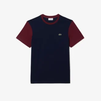 T-shirt en coton à blocs de couleur, coupe classique pour homme
