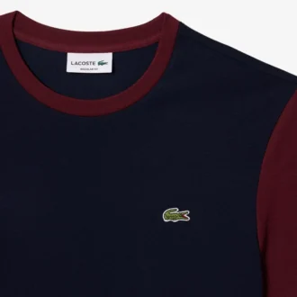 T-shirt en coton à blocs de couleur, coupe classique pour homme