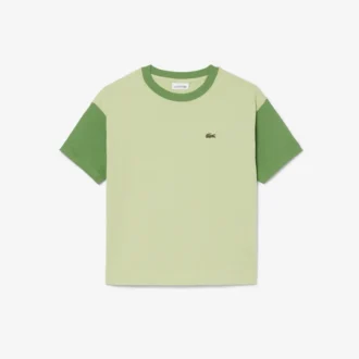 T-shirt en coton à bordures contrastées