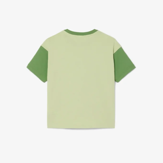 T-shirt en coton à bordures contrastées T-shirt en coton à bordures contrastées